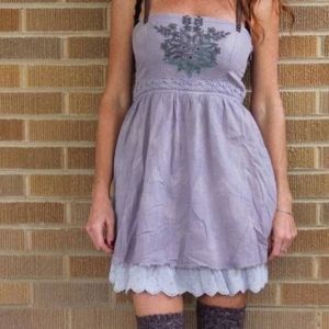 Free People Lavender Eyelet Hem dress
